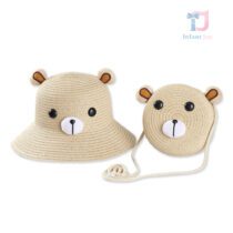 bebeshki-detski-komplekt-pleteni-kapela-chanta-bear-girl-beige